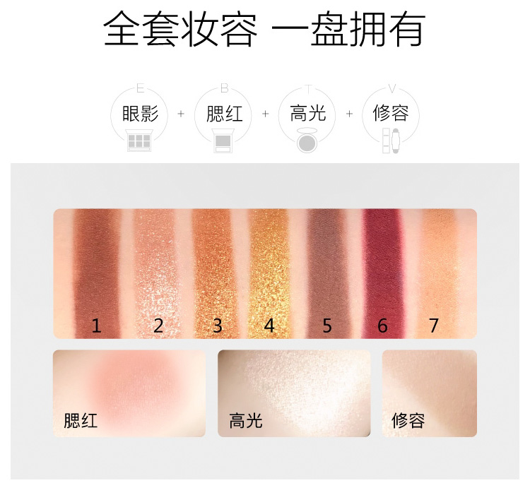眼影OEM|彩妆眼影腮红高光修容多功能盘ODM贴牌定制代加工厂家